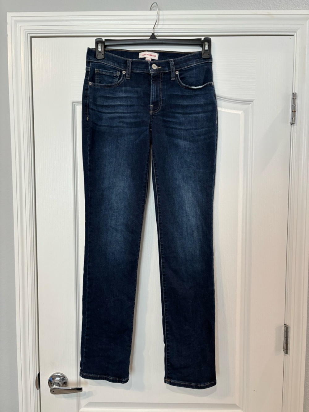 Lucky Brand Dark Blue Straight Leg Women’s Jeans, Size 4/27R